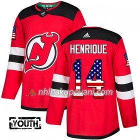 New Jersey Devils Dresy Adam Henrique 14 2017-2018 USA Flag Fashion Černá Adidas Authentic - Dětské